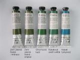 Mistrovské olejové barvy Umton - tmavě zelené odstíny