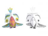3D omalovánky CUBE HEADS - Papoušek