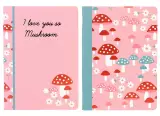 PINK MUSHROOMS - Sešit linkovaný 2ks