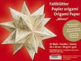 Papír na origami zlatá hvězda 20x20cm