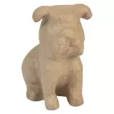 Bulldog z papírvé hmoty - velký