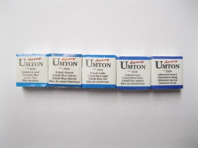Akvarelové barvy Umton - sytě modré odstíny
