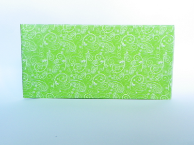 Hedvábný papír ornament zelený