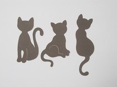 Papírové výřezy - kočka