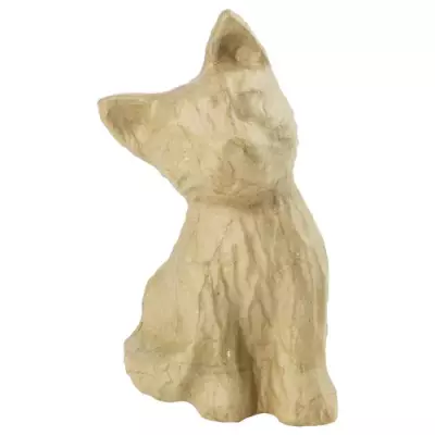 Sedící kočka z papírové hmoty - velká