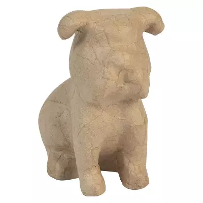Bulldog z papírvé hmoty - velký