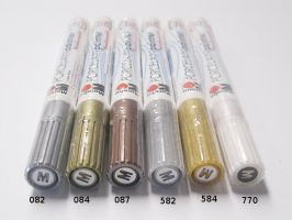 Marabu Creative  Popisovače na porcelán Marabu 1-2mm - 584 - Zlatá s třpytkami