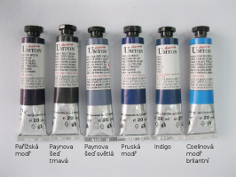 Umton  Mistrovské olejové barvy Umton - tmavě modré a šedé odstíny - 0001 - Indigo 20ml