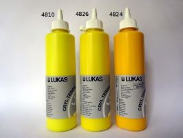 Akrylová barva Lukas 500ml - Primární žlutá