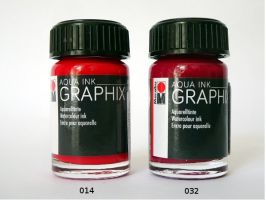 Marabu akvarelová tuš GRAPHIX - 032 - Červená karmínová