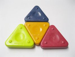 Magic Triangle - trojhranné voskovky Primo - Žlutá citrónová