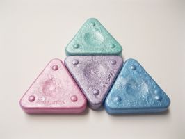 Magic Triangle Metalic - trojhranné voskovky Primo - Metalická růžová