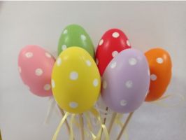 Dekorační vejce plastové puntík 6ks