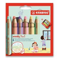 Stabilo  Stabilo Woody 3v1 sada pastel 6ks