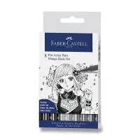 Faber-Castell  Popisovač FC Pitt Artist Pen Manga 8ks - černé a šedé