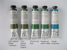Umton  Mistrovské olejové barvy Umton - tmavě zelené odstíny - 0060 - Kobaltová zeleň světlá 60ml