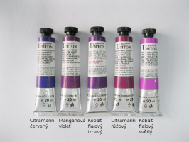 Mistrovské olejové barvy Umton - fialové odstíny