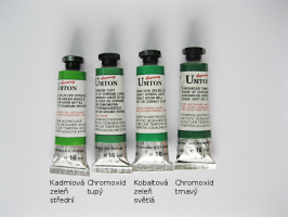 Umton  Mistrovské temperové barvy Umton - zelené odstíny - 1074 - Kobaltová zeleň světlá 16ml