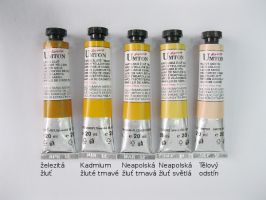 Umton  Mistrovské olejové barvy Umton - tmavě žluté odstíny a tělová - 0056 - Neapolská žluť tmavá 60ml