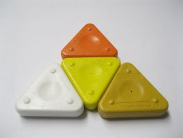 Magic Triangle - trojhranné voskovky Primo - Oranžová