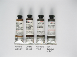 Umton  Mistrovské temperové barvy Umton - hnědé odstíny - 1043 - Umbra pálená 35ml