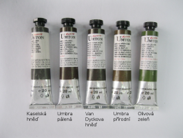 Umton  Mistrovské olejové barvy Umton - tmavě hnědé a hnědozelené odstíny - 0067 - Olivová zeleň 20ml