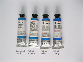 Mistrovské temperové barvy Umton - modré odstíny - 1053 - Kobalt světlý 35ml