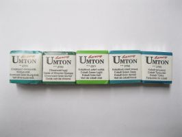 Umton  Akvarelové barvy Umton - zelenomodré odstíny - 2770 - Chromoxid ohnivý - imitace 2,6ml