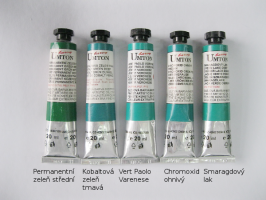 Mistrovské olejové barvy Umton - tyrkysové odstíny - 0034 - Kobaltová zeleň tmavá 20ml