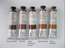 Umton  Mistrovské olejové barvy Umton - hnědé odstíny - 0043 - Sienna pálená 20ml