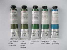 Mistrovské olejové barvy Umton - tmavě zelené odstíny - 0060 - Kobaltová zeleň světlá 20ml