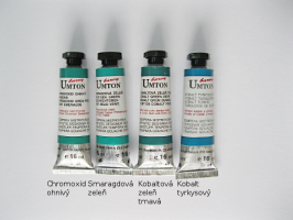 Mistrovské temperové barvy Umton - zelenomodré odstíny - 1075 - Kobaltová zeleň tmavá 35ml