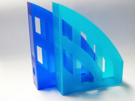 Stojan na spisy transparentní - Stojan tmavě modrý