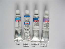 Tempera Koh-i-noor 16ml - fialová a modré odstíny - Cyan