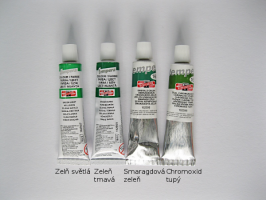 Tempera Koh-i-noor 16ml - zelené odstíny - Zeleň světlá