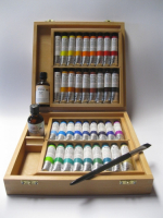 Mistrovské olejové barvy Umton - dřevěný kufr WALSH