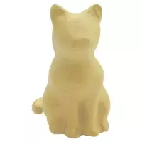 Sedící kočka II. z papírové hmoty
